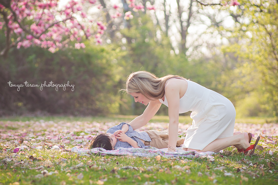 Cherry blossom family session | Rockville, MD Newborn Baby and Family Photographer - Tonya Teran Photography