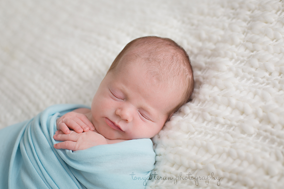 Swaddled newborn pose - Tonya Teran Photography - Rockville, MD Newborn Baby and Family Photographer