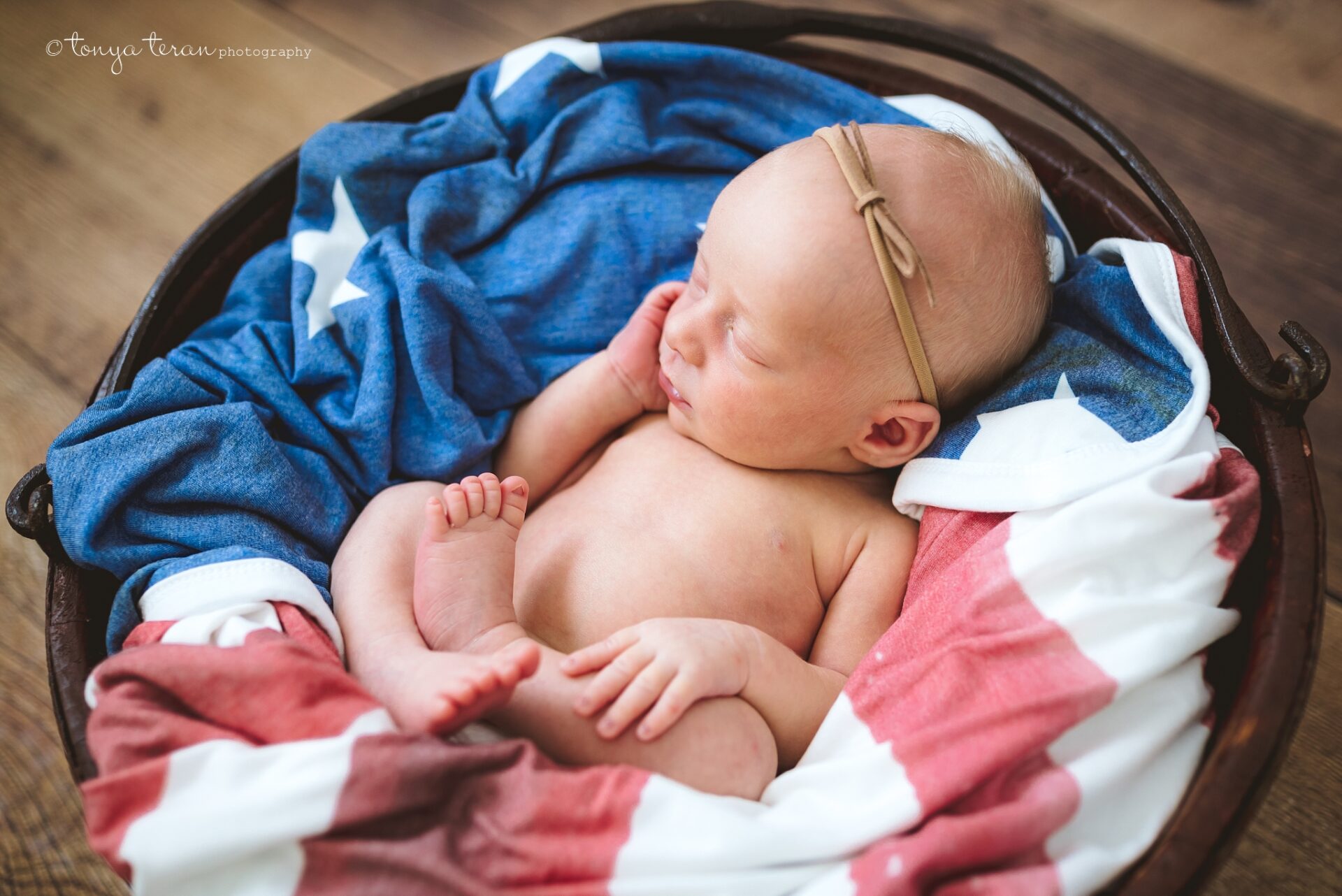 patriotic 4th of july newborn session - dc md va newborn photographer